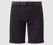 Chino-Shorts aus Piqué