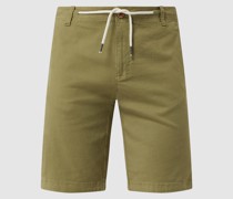 Chino-Shorts mit Leinen-Anteil