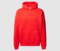Hoodie mit Label-Stitching