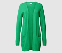 Cardigan aus Viskose-Mix mit gerippten Abschlüssen Modell 'RIL'