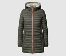Steppjacke mit Label-Detail