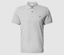 Poloshirt mit Label-Stitching Modell 'SHIELD'