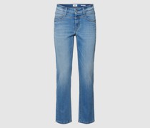Straight Fit Jeans mit Label-Detail Modell 'POSH'
