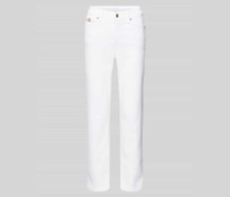 Slim Fit Jeans mit Label-Applikation Modell 'PIPER'