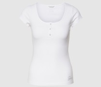Damen T-Shirt in Feinripp-Optik Modell 'KARLEE'