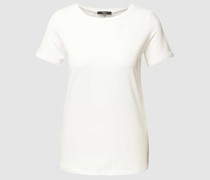 T-Shirt mit Rundhalsausschnitt Modell 'MULTIB' in weiß