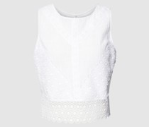 Blusenshirt mit Spitzenbesatz