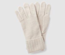 Handschuhe mit Label-Detail Modell 'Rib'