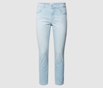 Skinny Fit Jeans mit Label-Patch Modell 'Ornella'