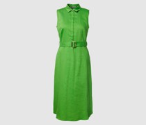 Blusenkleid mit Leinen-Anteil