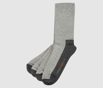 Socken mit Label-Print im 4er-Pack