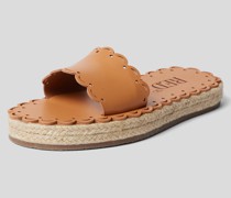 Pantoletten mit Label-Details