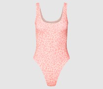 Badeanzug mit Animal-Print Modell 'LEI LOW ONE PIECE'