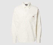 Freizeithemd mit Label-Patch Modell 'DUCK CANVAS'
