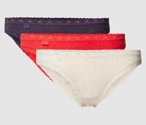 Slip mit Strukturmuster im 3er-Pack