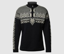 Strickpullover mit Stehkragen