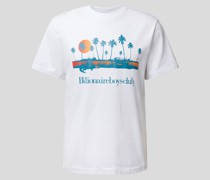 T-Shirt mit Label- und Motiv-Print