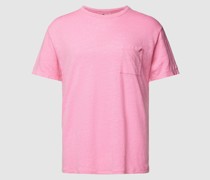 T-Shirt aus Leinen mit Brusttasche Modell 'ECSTASEA'