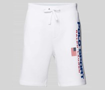 Shorts mit Label-Print und elastischem Bund
