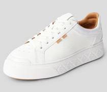 Sneaker aus Leder-Mix
