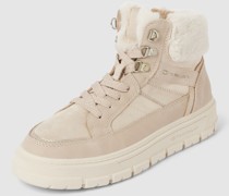 Sneaker mit Kunstfellbesatz