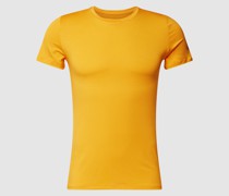 T-Shirt in unifarbenem Design Modell 'Tencel'