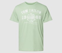 T-Shirt mit Label-Print