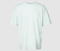 T-Shirt mit geripptem Rundhalsausschnitt Modell 'SUS'
