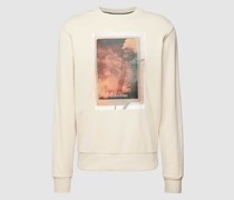 Sweatshirt mit Label- und Motiv-Print Modell 'PHOTO'