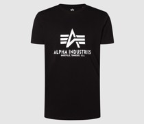 T-Shirt mit Label-Print Modell 'BASIC'