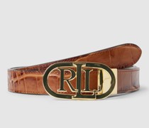 Ledergürtel mit Animal-Print Modell 'OVAL'