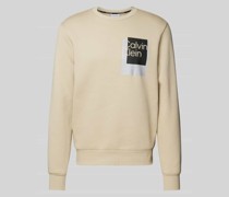 Sweatshirt mit Label-Print Modell 'OVERLAY BOX'