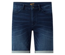 Regular Fit Jeansshorts aus Sweat Denim Modell 'Madison'