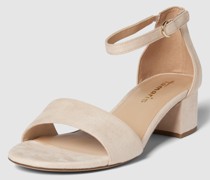Sandalette in Wildleder-Optik