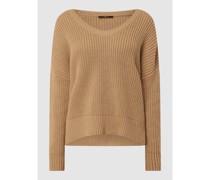 Oversized Pullover aus Baumwollmischung
