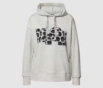 Hoodie mit Motiv-Stitching Modell 'Pique'