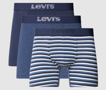 Boxershorts mit elastischem Label-Bund im 3er-Pack