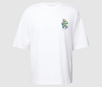 T-Shirt mit Label-Print