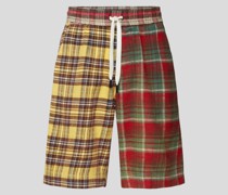 Shorts mit Glencheck-Muster