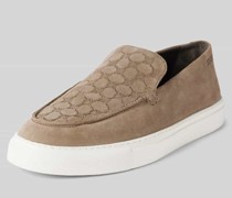 Loafers aus Leder in unifarbenem Design