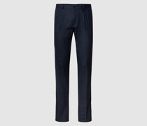 Straight Fit Bundfaltenhose mit Allover-Muster