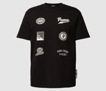 T-Shirt mit Label-Prints