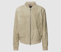 Lederjacke mit Stehkragen Modell 'Malbano'