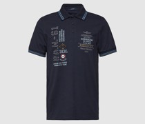 Poloshirt mit Label-Stitching