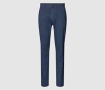 Slim Fit Chino mit Allover-Muster