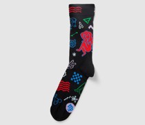 Socken mit Allover-Muster Modell 'Virgo'