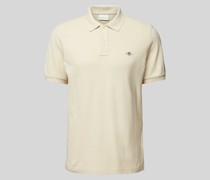 Regular Fit Poloshirt mit Label-Stitching Modell 'SHIELD'
