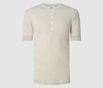 Serafino-Shirt aus Baumwolle Modell 'Karl-Heinz'