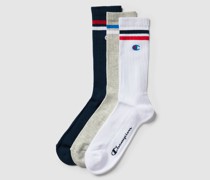 Socken mit Kontraststreifen im 3er-Pack Modell 'Crew Socks'