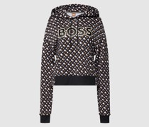 Hoodie mit Label-Muster Modell 'Ecropi'